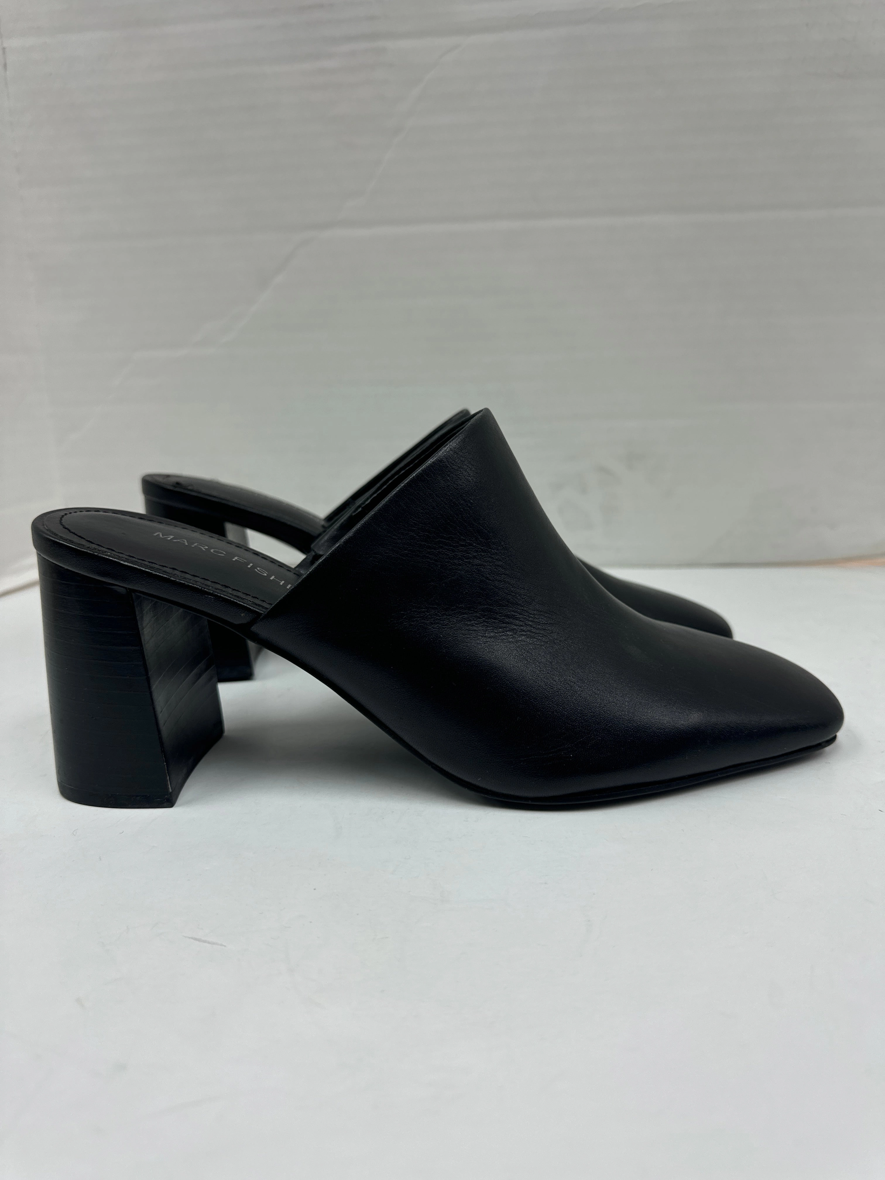Chunky Heel Shoes Heels Block By Marc Fisher In Black, Size: 8.5