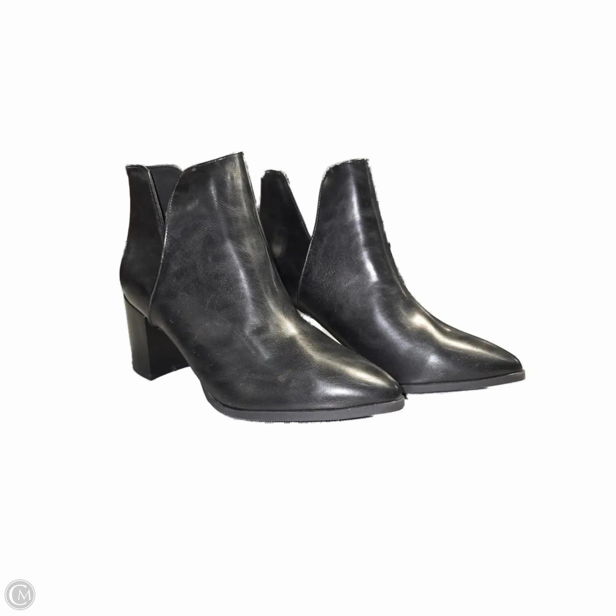 Shockproof Rugged Build Boots Ankle Heels By Liliana In Black, Size: 10
