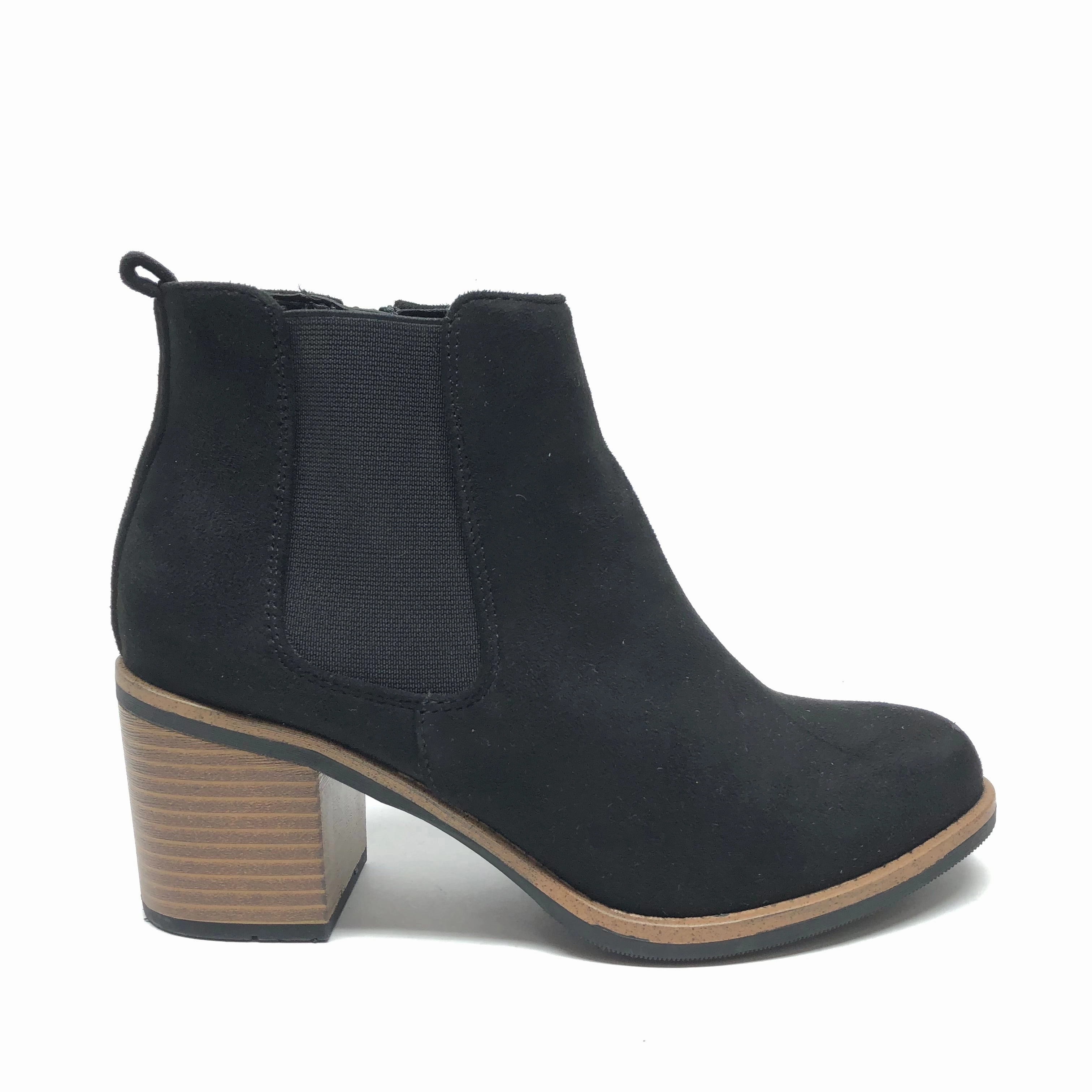Boots Ankle Heels By White Mountain In Black, Size: 6.5 Premium Leather Seamless Comfort Remote Hiking