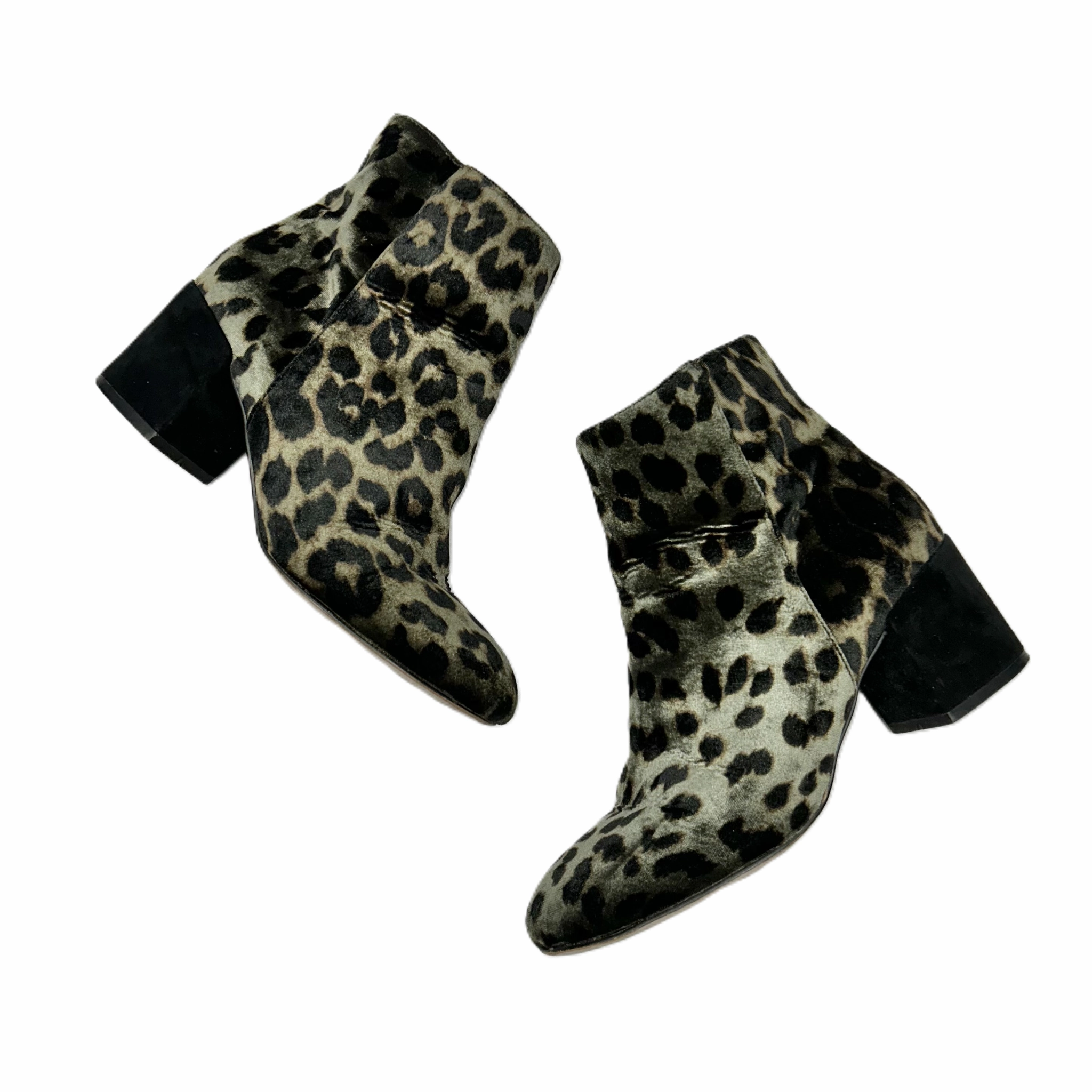 Snow Day Seamless Comfort All Day Wear Boots Ankle Heels By Anthropologie In Leopard Print, Size: 6