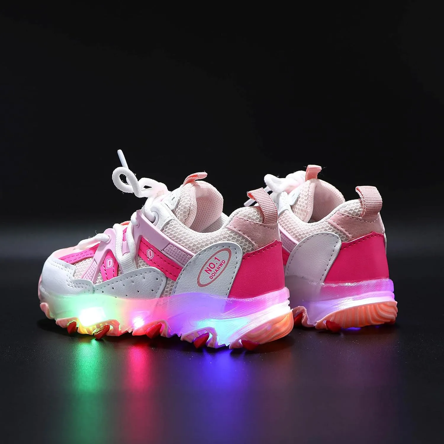 EnJoCho Kids Running Shoes Girls Led Children Luminous Sport Kids Baby Shoes Light Boys Bling Baby Shoes Breathable