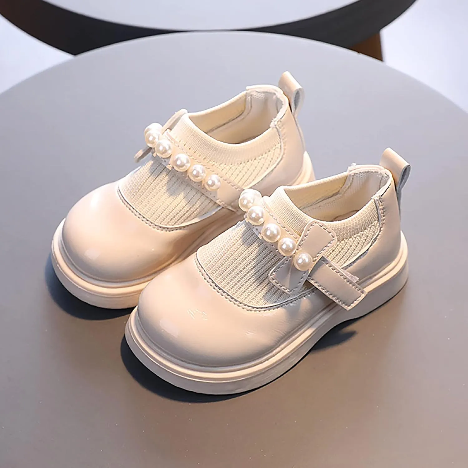 EnJoCho Kids Sandals Girls Toddler Little Kid Big Kid Dress Flat Ballerina Shoe Leather Shoes Comfort Dress Shoes