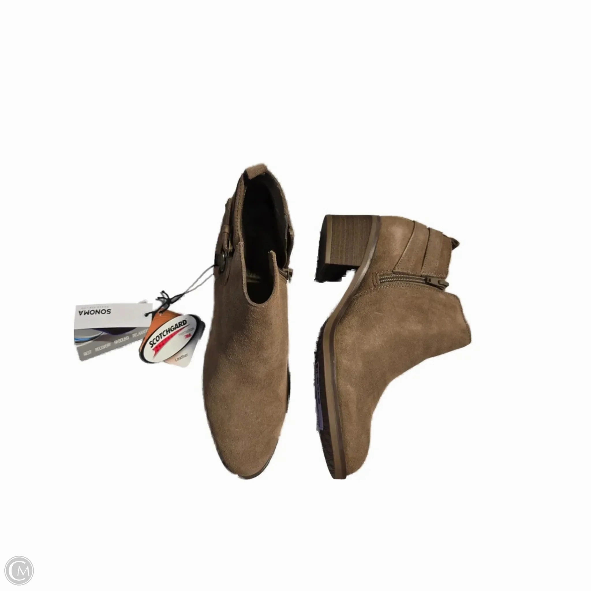 Boots Ankle Heels By Sonoma In Tan, Size: 7.5 Mud Resistant Urban Commute