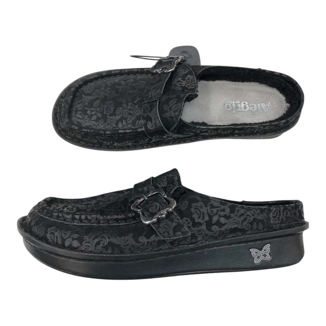 SHOES HEELS BLOCK by ALEGRIA In BLACK, Size: 9.5 Chic Designer Heels