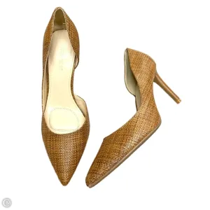 Sleek Heeled Sandals Shoes Heels Stiletto By Nine West In Tan, Size: 9.5