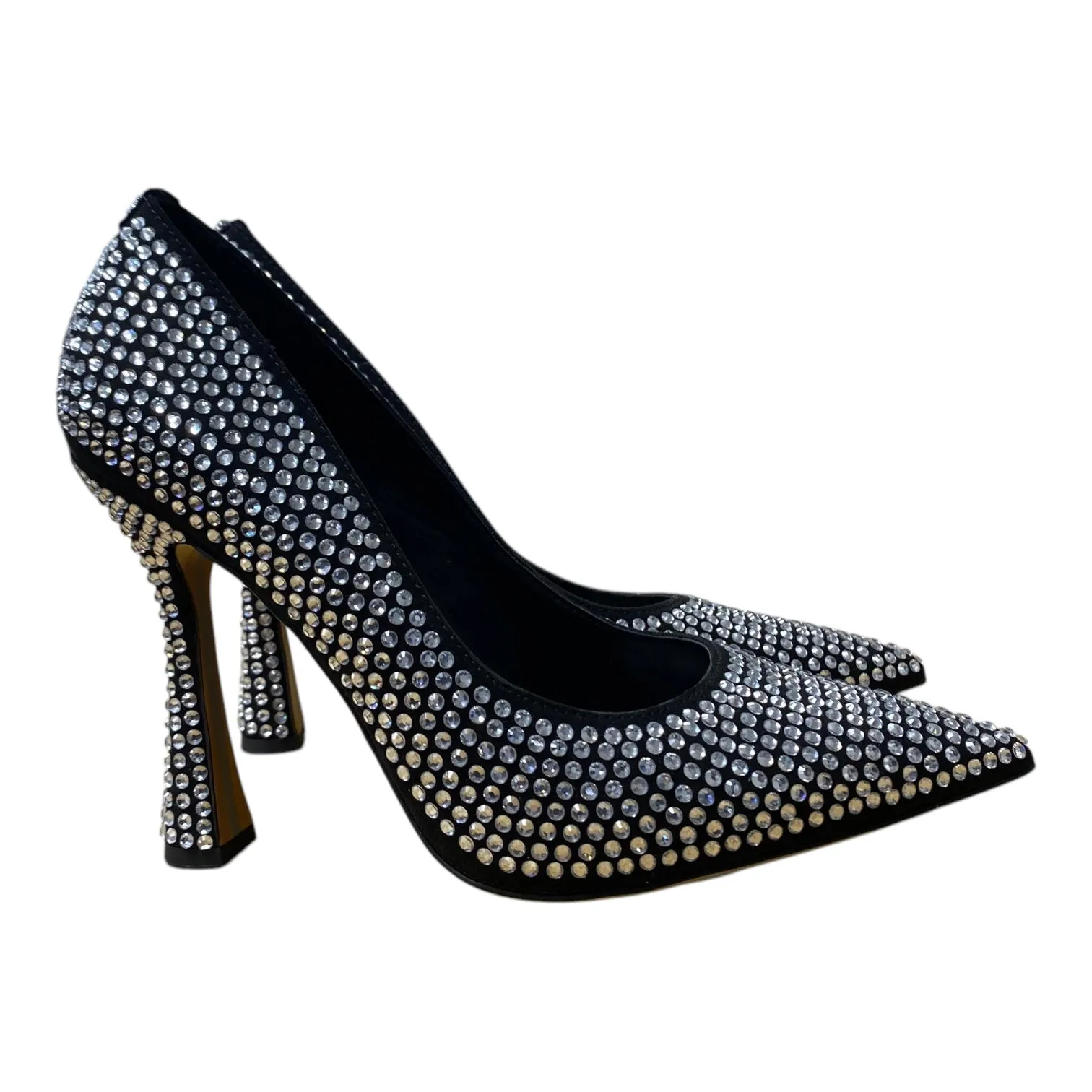 Street Glam Heeled Evening Sandals Shoes Heels Stiletto By Sam Edelman In Black, Size:8