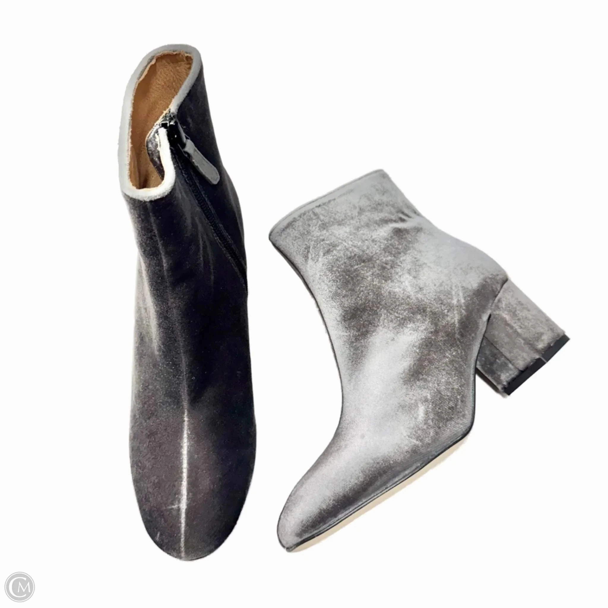 Timeless Quality Artist Boots Ankle Heels By J. Crew In Grey, Size: 7
