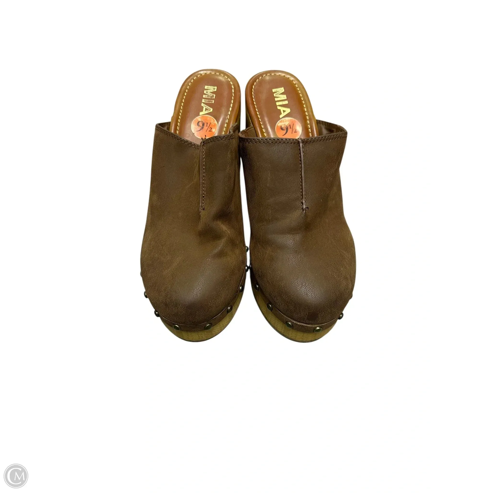 Shoes Heels Block By Mia In Brown, Size: 9.5 Minimal Layers
