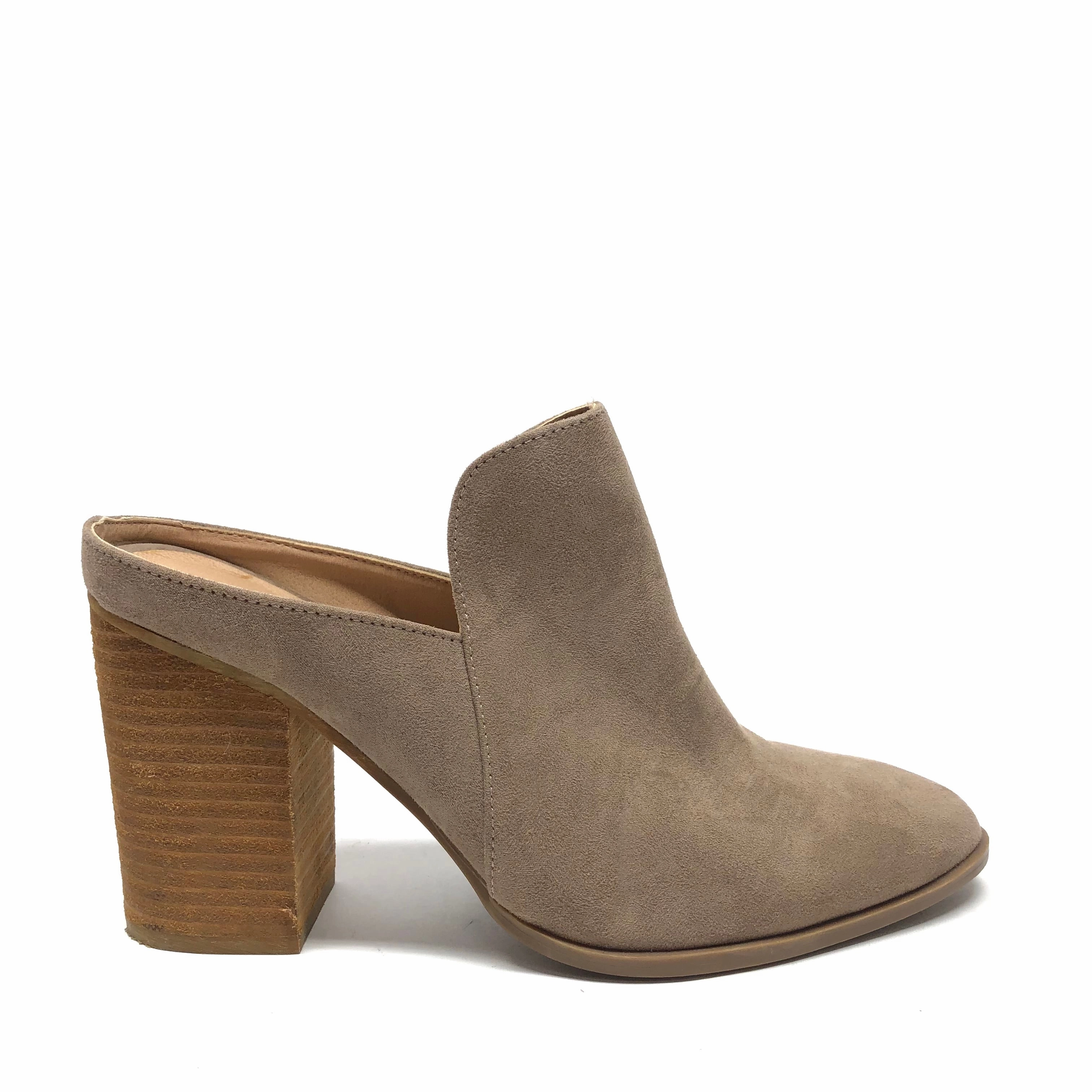 Boots Ankle Heels By Madden Girl In Taupe, Size: 7.5 Urban Trail