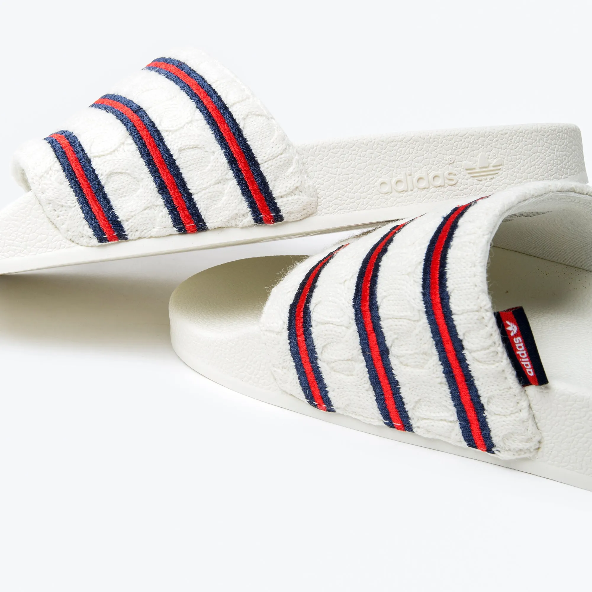Extra Butter x Adidas Consortium Adilette Cableknit Slides running in mud shoes