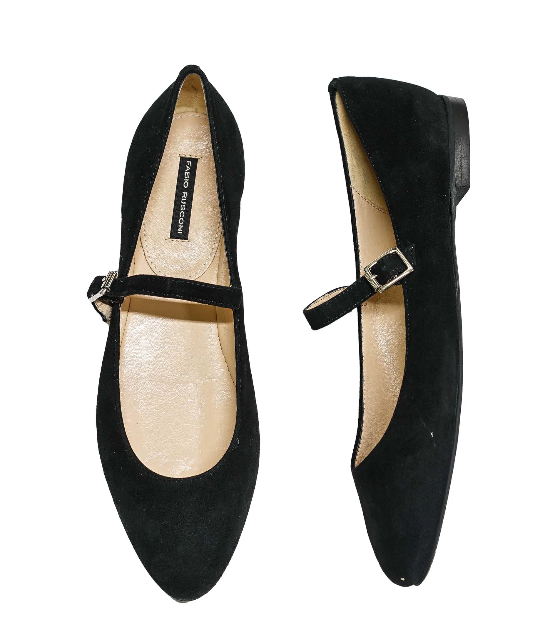 Fabio Rusconi Women's Black Suede Mary Jane R4422