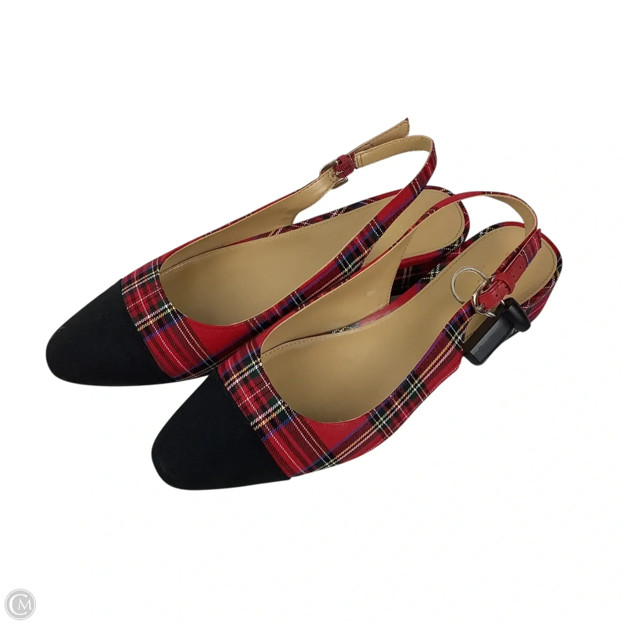 Shoes Heels Block By J. Crew In Plaid Pattern, Size: 10 Work Footwear
