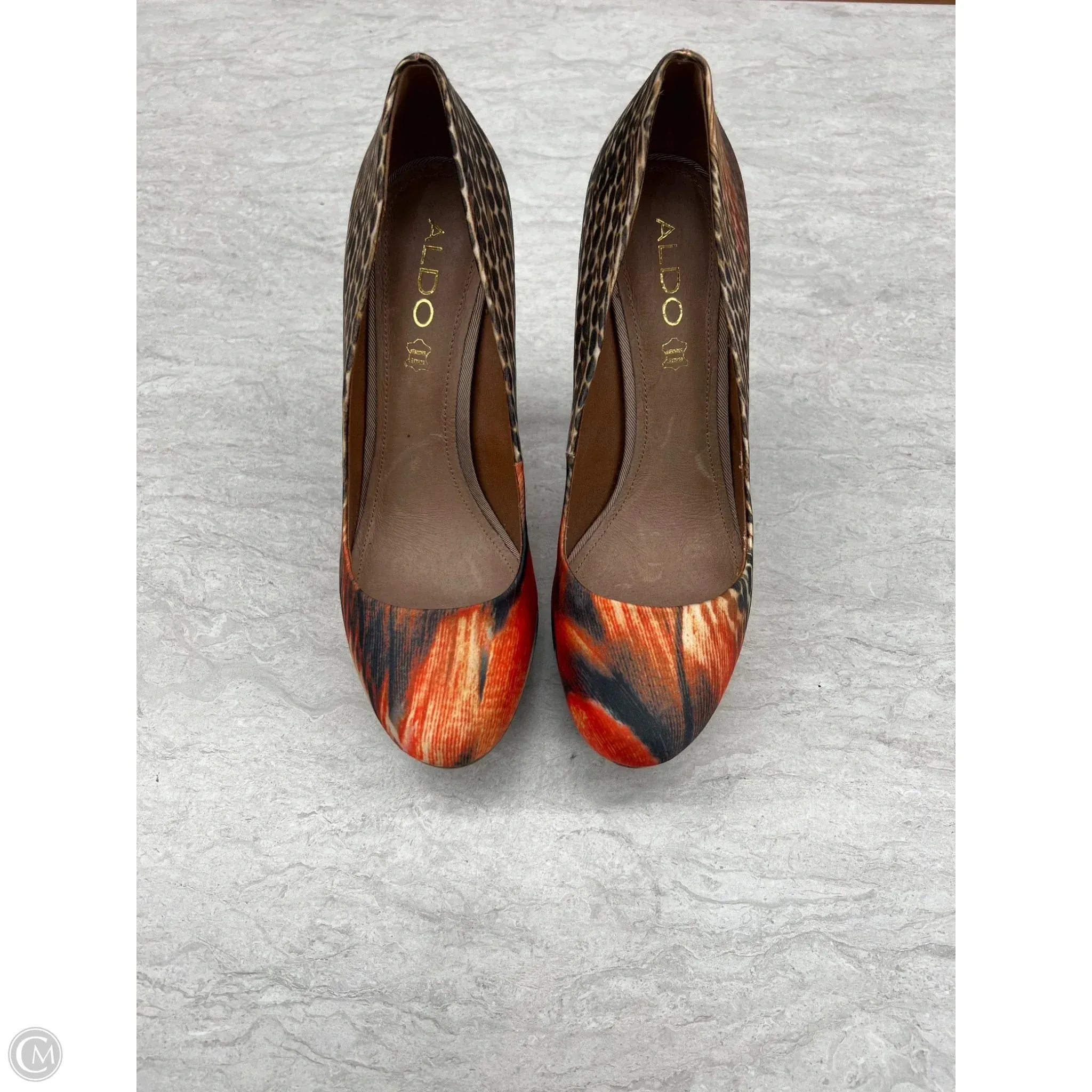Bold Silhouette Luxury heels Shoes Heels Stiletto By Aldo In Multi-colored, Size: 10