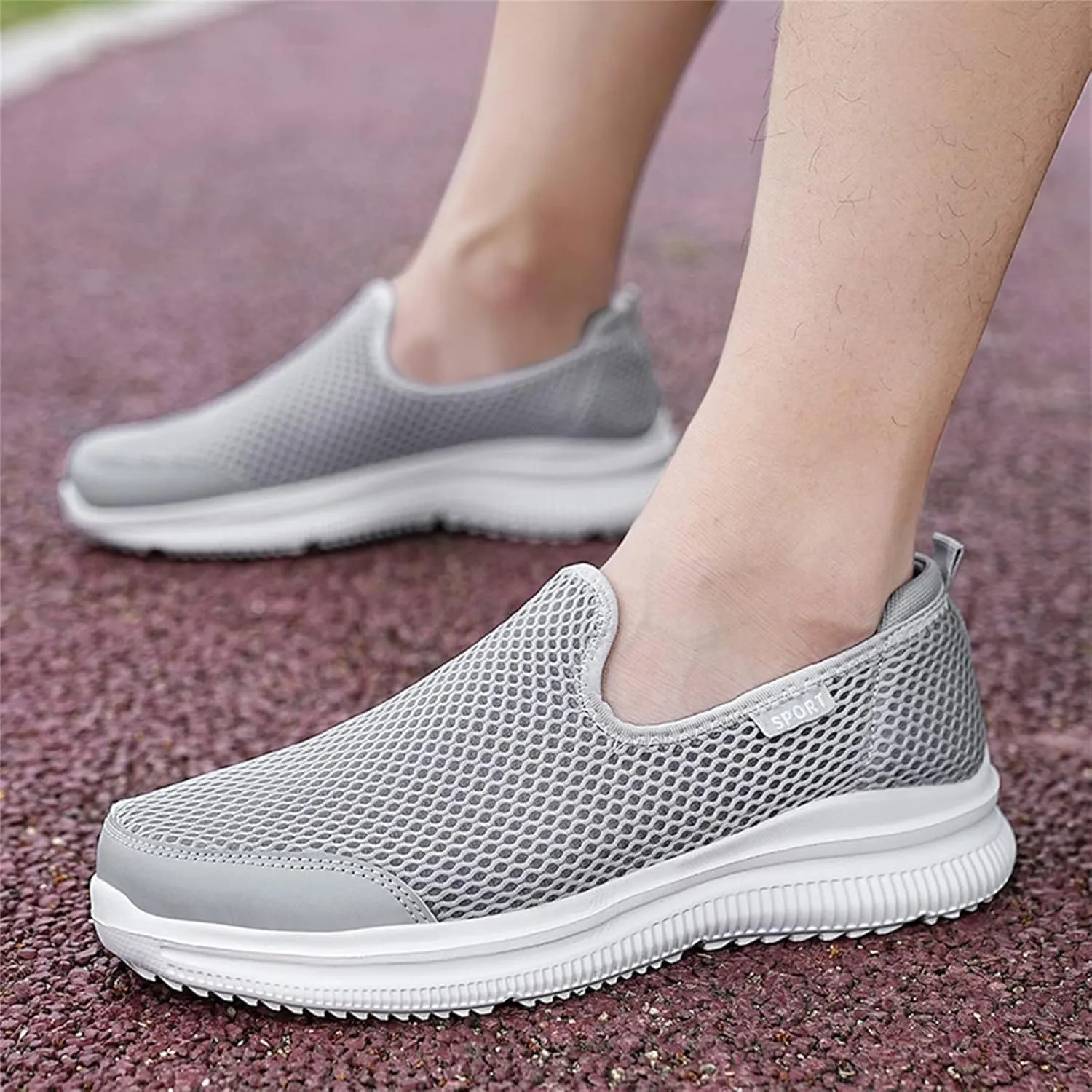 Fashion Summer Men Breathable Mesh Flat Elastic Casual Shoes Mens Sneaker Socks Sneaker