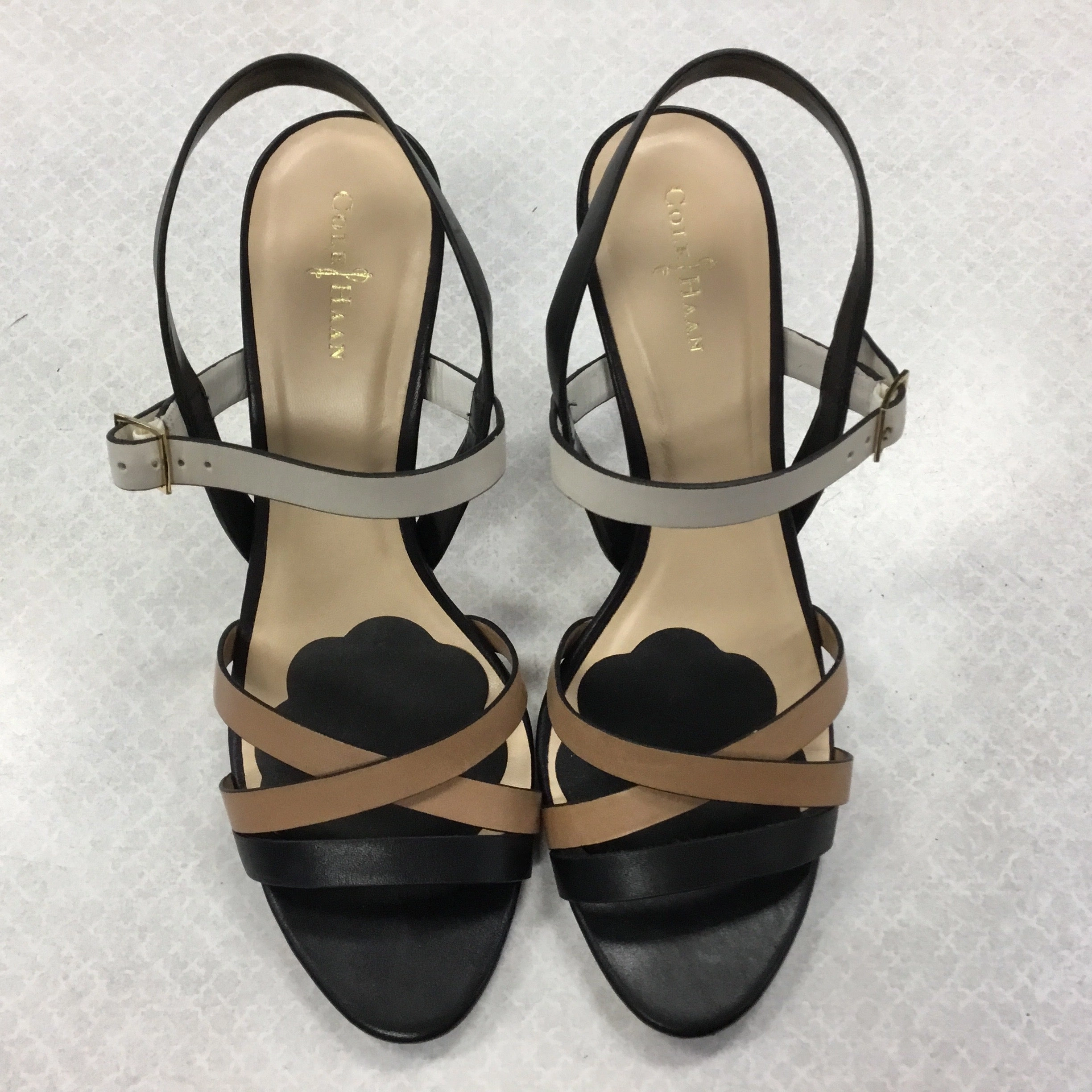 Shoes Heels Stiletto By Cole-haan In Black, Size: 8.5 Peep Toe Sandals for Party