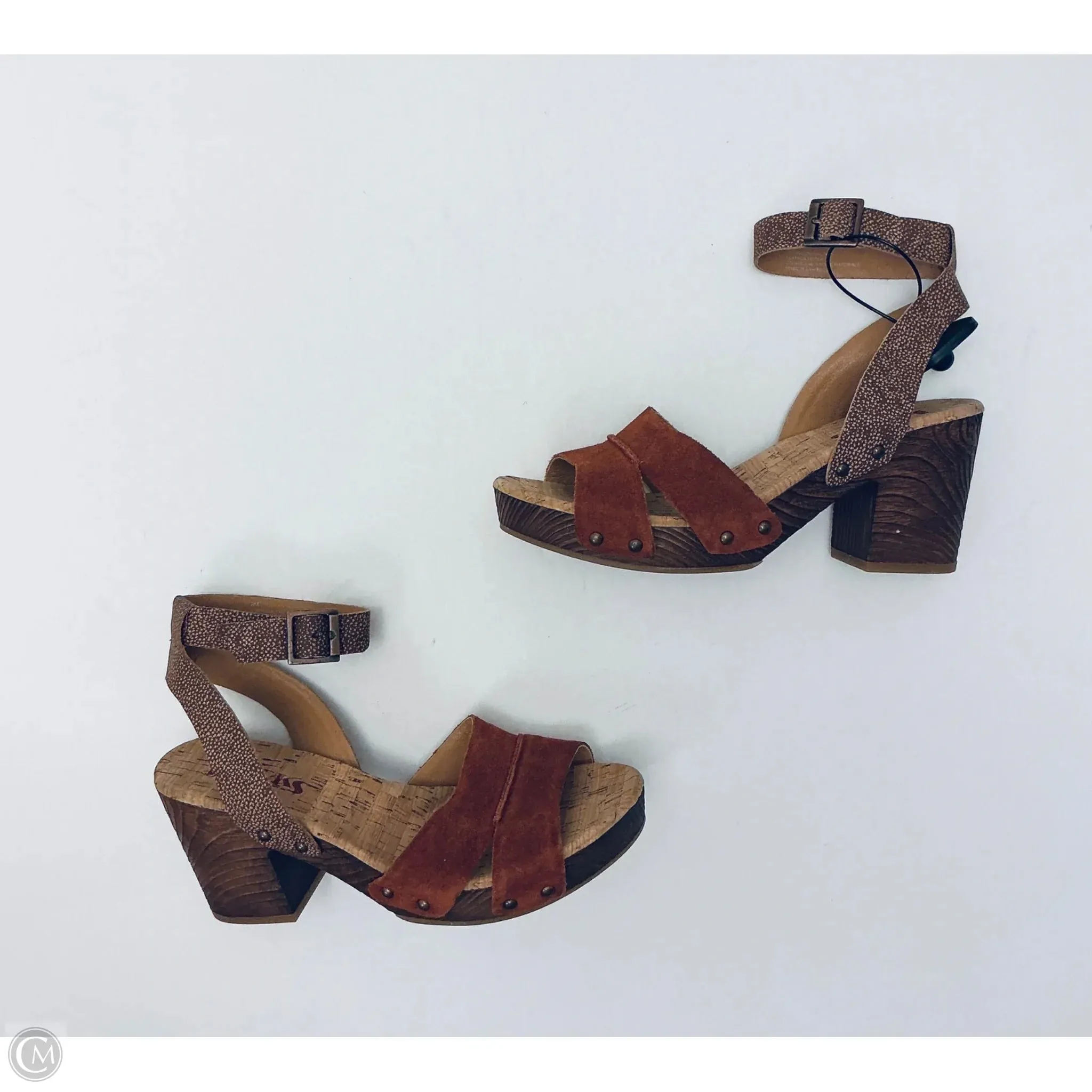 Luxury Heeled Boots Luxury Pumps for Weddings Shoes Heels Block By Korks In Orange, Size: 7