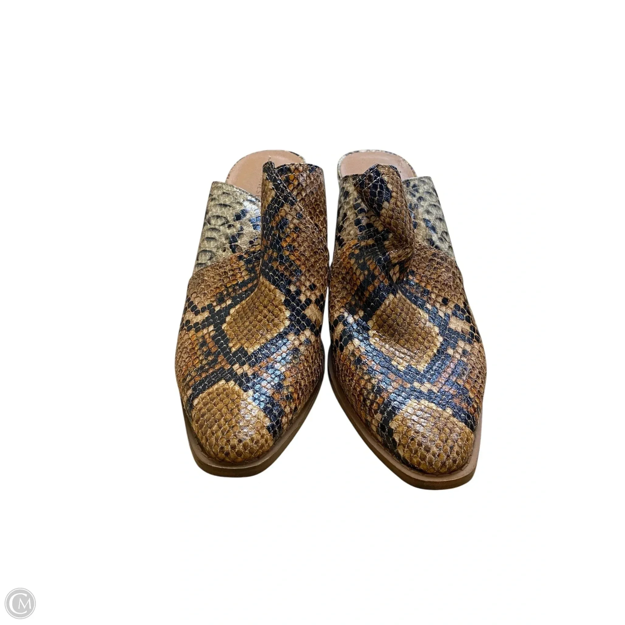 Shoes Heels Block By Chinese Laundry In Snakeskin Print, Size: 7.5 Classic Red Heels