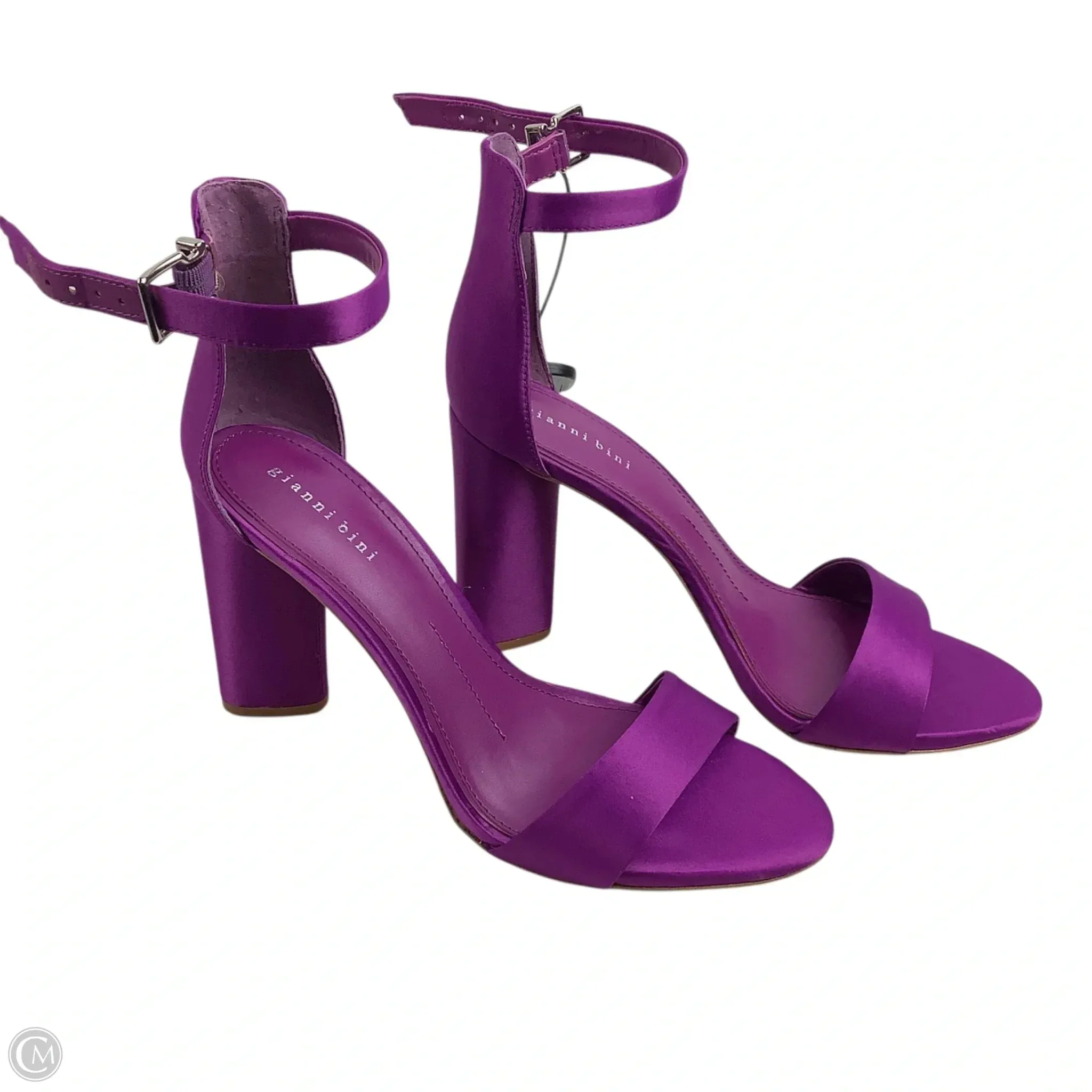 Summer Sandals Evening Sandals Shoes Heels Block By Gianni Bini In Purple, Size: 9