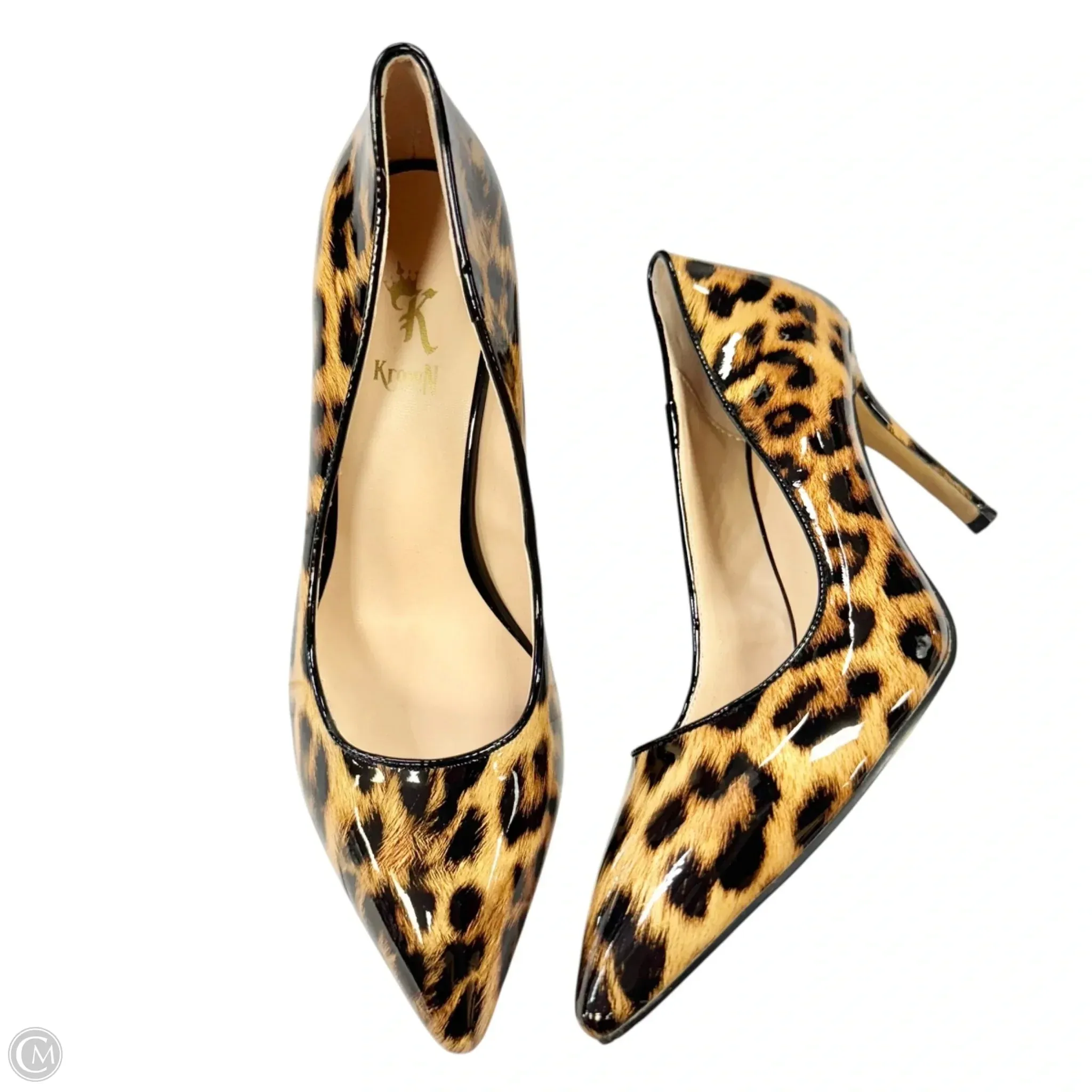 Modern Heels Luxe Wedding Footwear Shoes Heels Stiletto By Krown Kouture In Animal Print, Size: 8.5