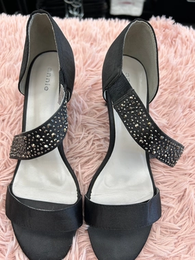 Lace Up Style Shoes Heels Stiletto By Annie In Black, Size: 8