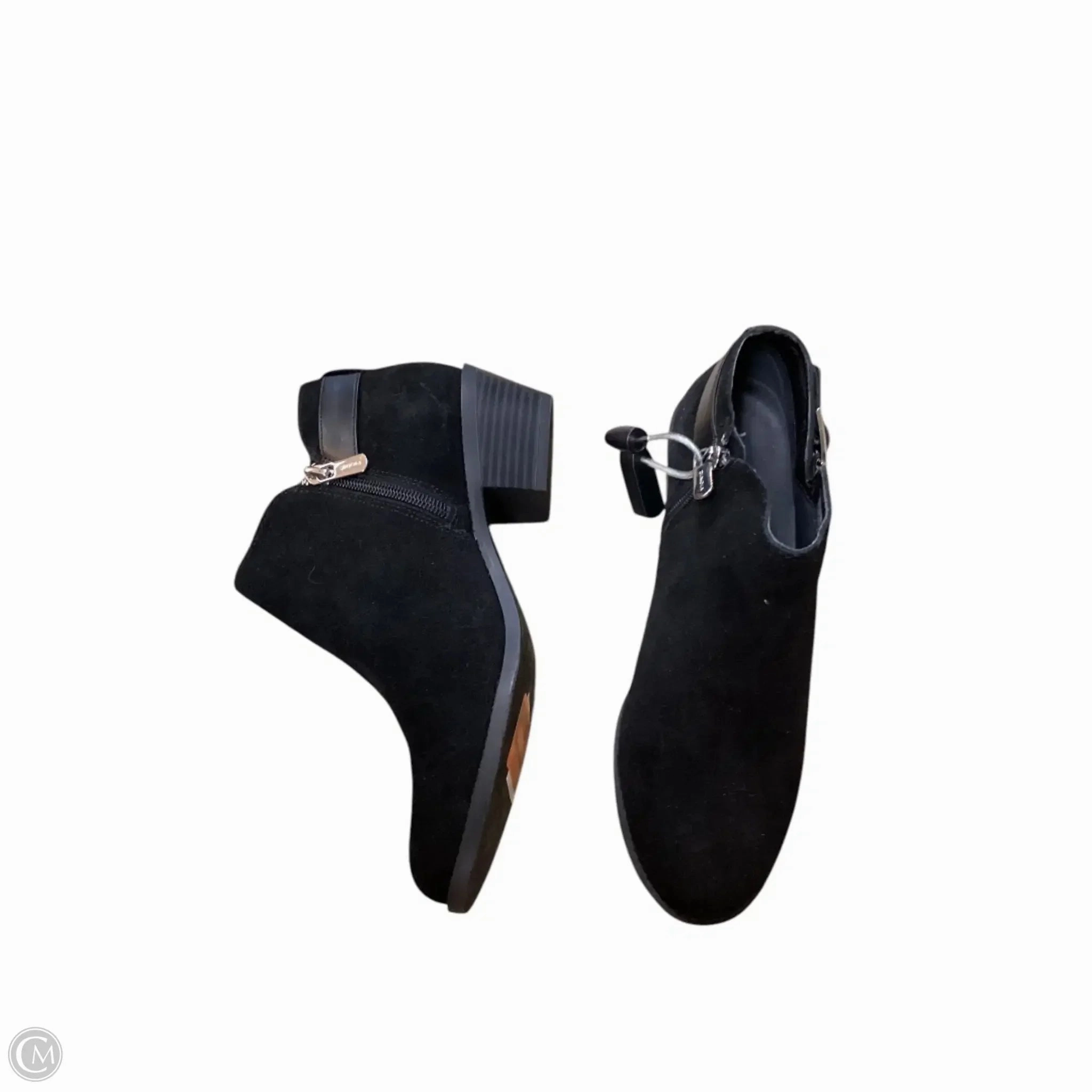 Boots Ankle Heels By Vionic In Black, Size: 7 Quick Dry Materials Comfort Straps
