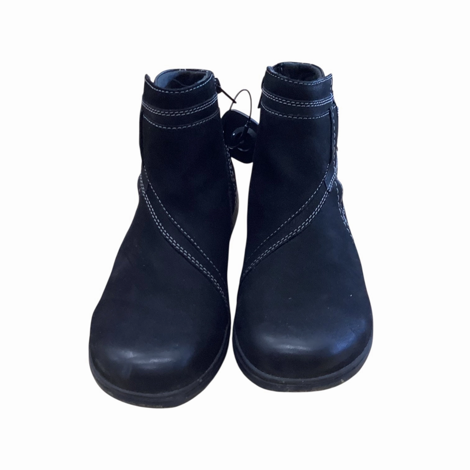 Boots Ankle Flats By Clarks In Black, Size:7.5 Rollbar Stability Comfort Edge