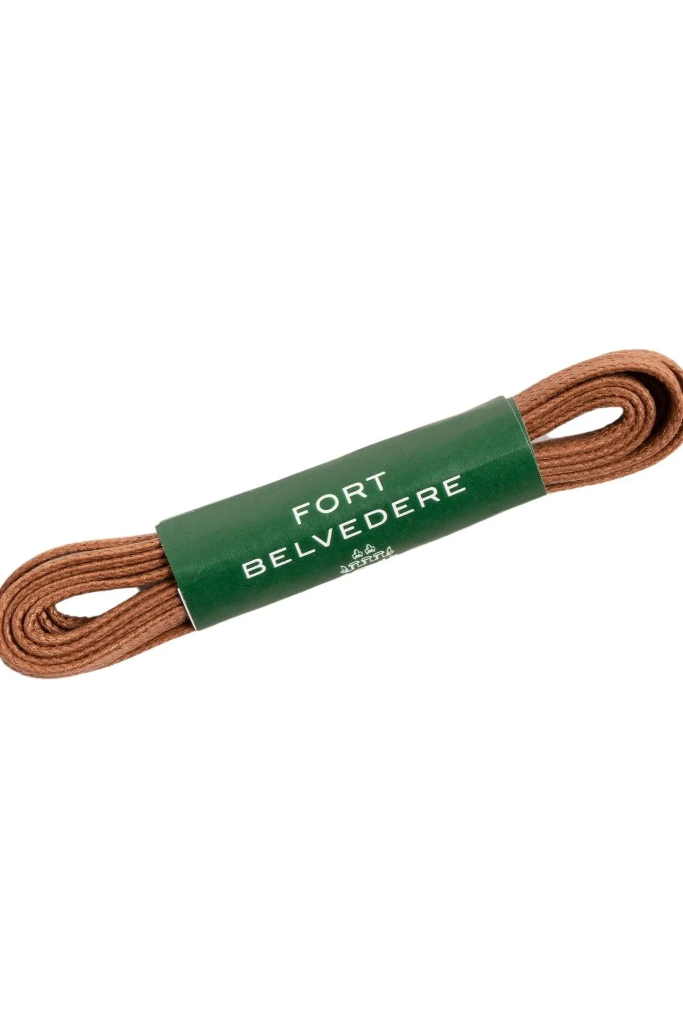 Flat Dark Cognac Waxed Cotton Shoelaces