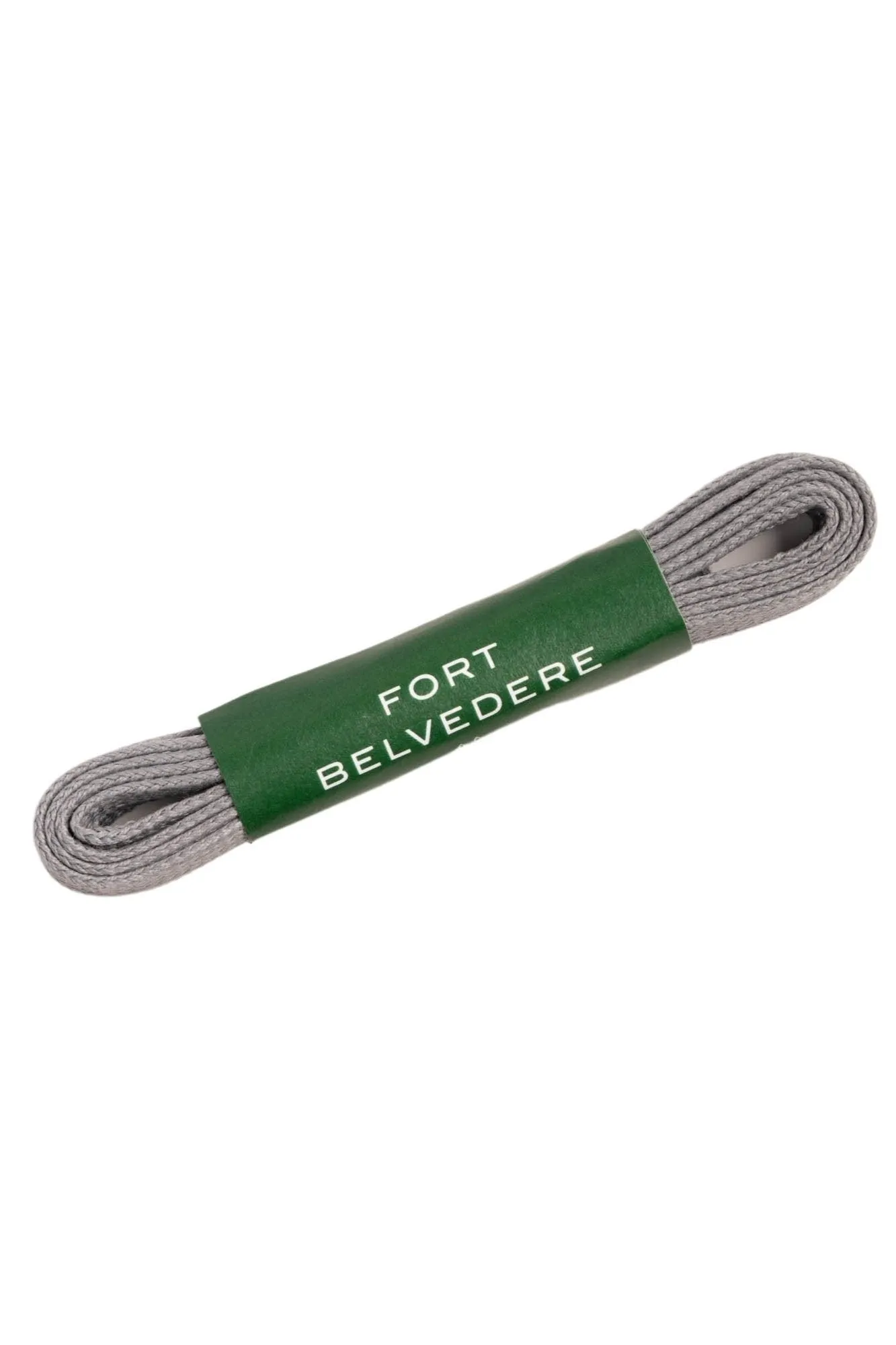 Flat Dark Gray Waxed Cotton Shoelaces