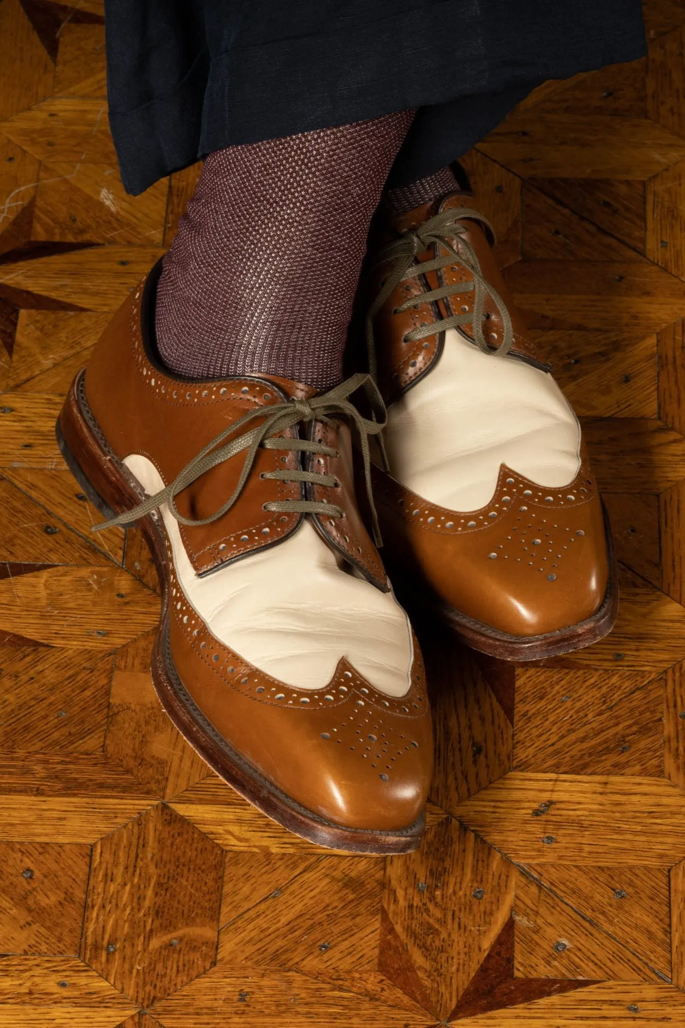 Flat Military Green Waxed Cotton Shoelaces