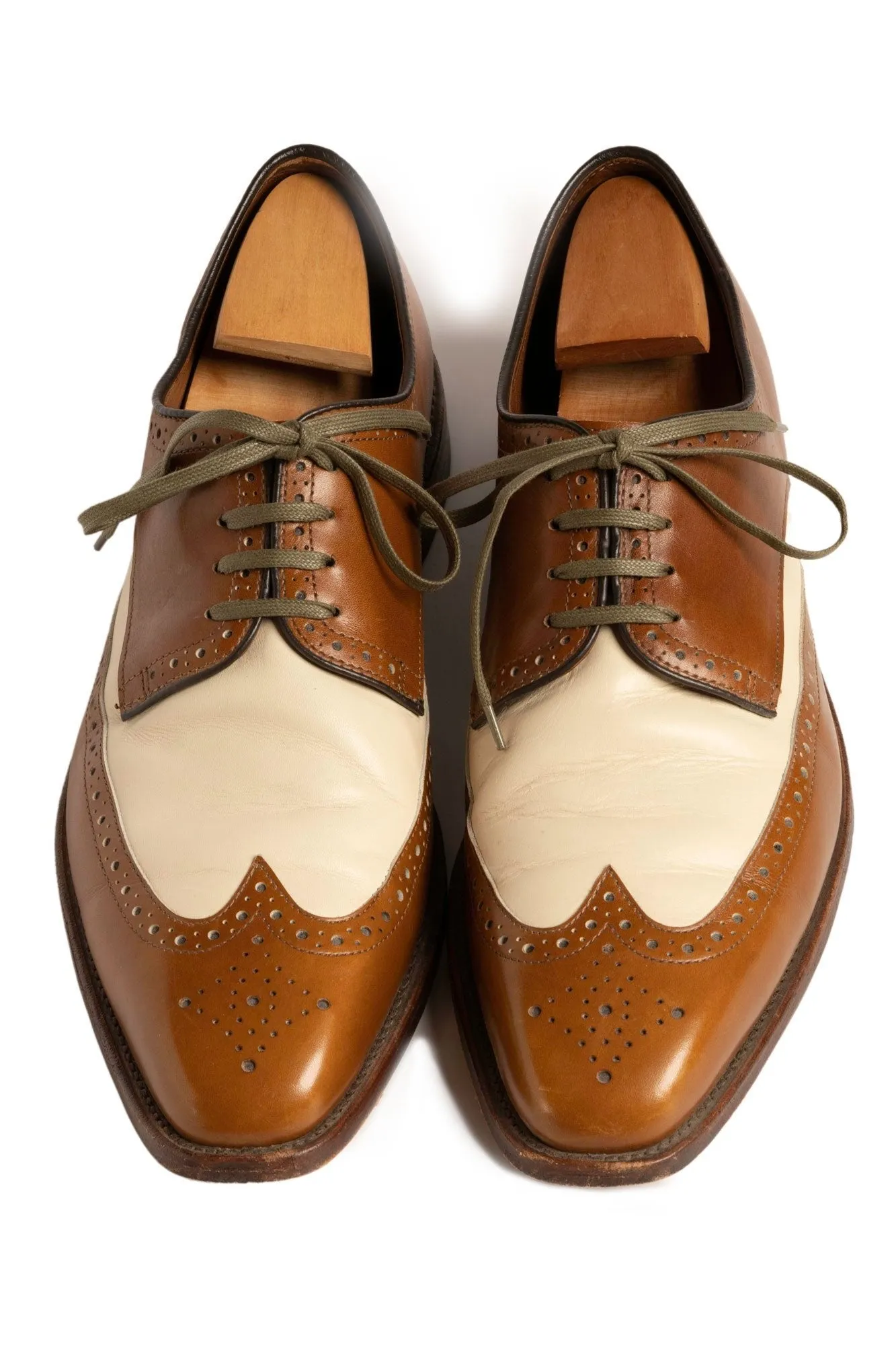 Flat Military Green Waxed Cotton Shoelaces
