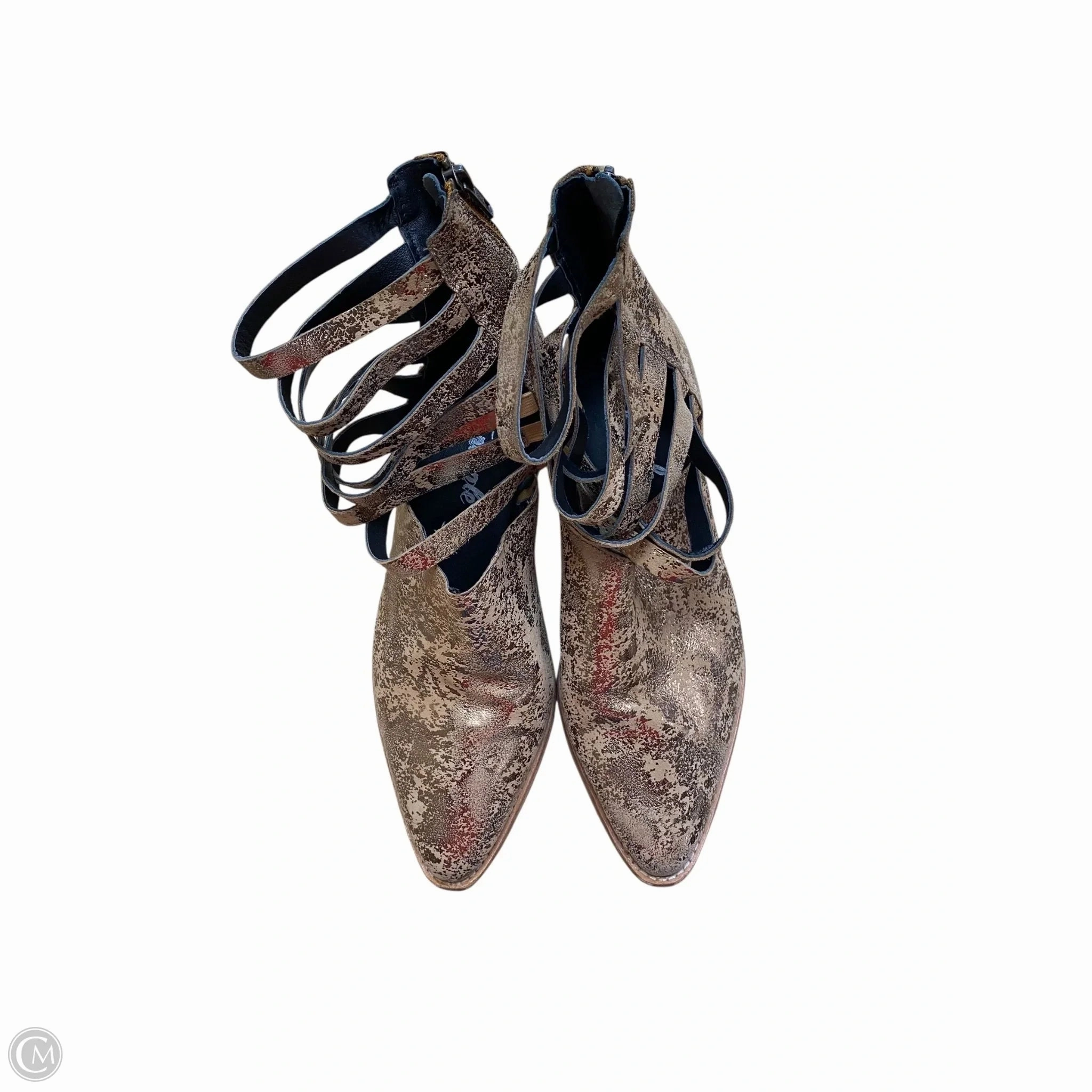 Boots Ankle Heels By Free People In Gold, Size: 10 Mud Resistant Backcountry Camper Reflective accents