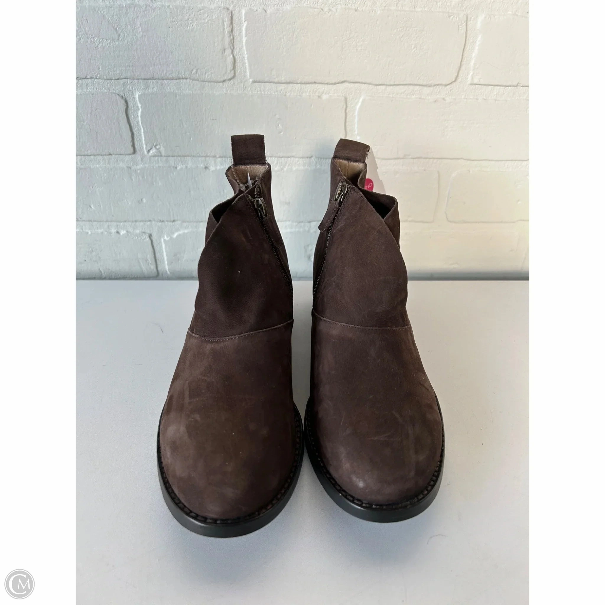 Functional Design Factory Worker Boots Ankle Flats By Eileen Fisher In Brown, Size: 8