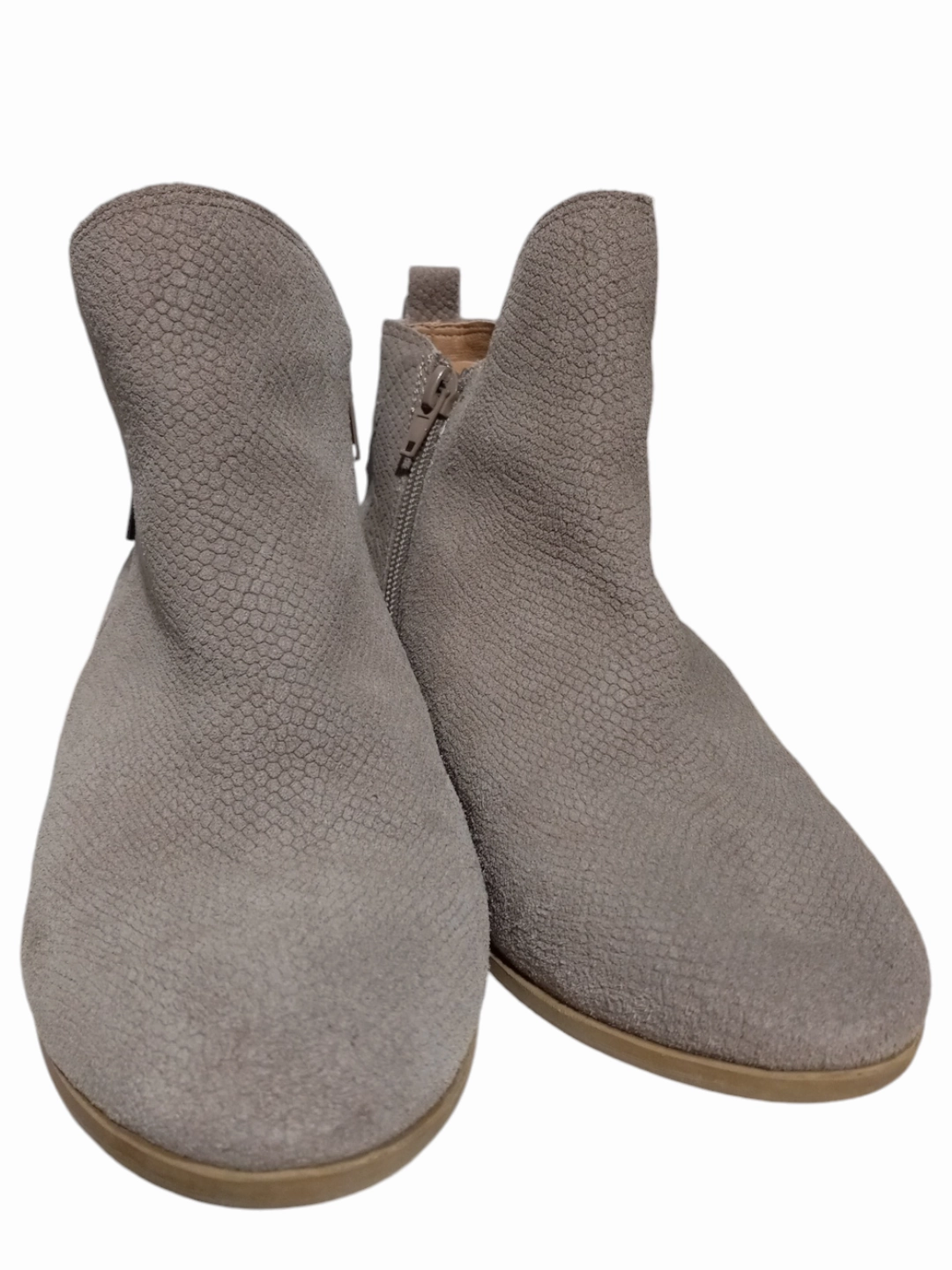 Boots Ankle Heels By Clothes Mentor In Taupe, Size: 5 Tourist