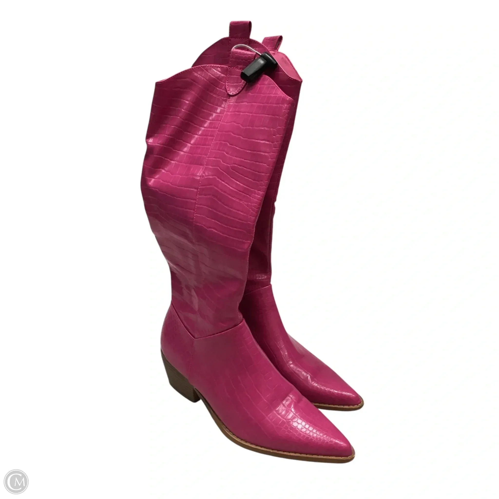 Boots Knee Heels By Berness In Pink, Size: 9 Comfortable Winter