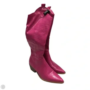 Boots Knee Heels By Berness In Pink, Size: 9 Comfortable Winter