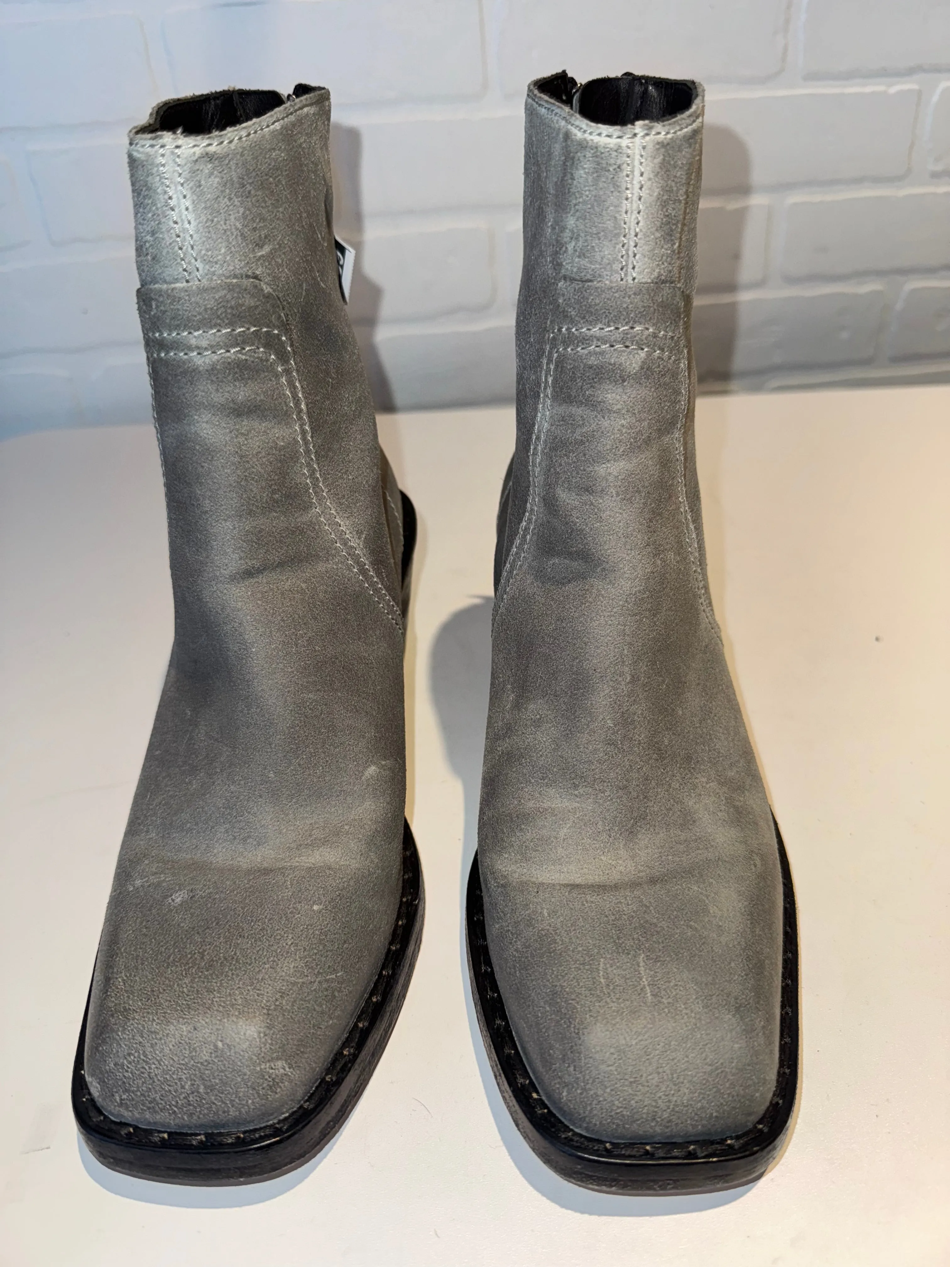hypoallergenic Chic Fit Boots Mid-calf Heels By Rag And Bone In Grey, Size: 7.5