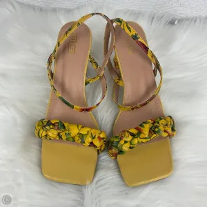 Shoes Heels Block By Clothes Mentor In Yellow, Size: 9 Leather Upper