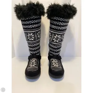 Classic Winter Flawless Pairing Boots Knee Heels By Clothes Mentor In Black & White, Size: 9
