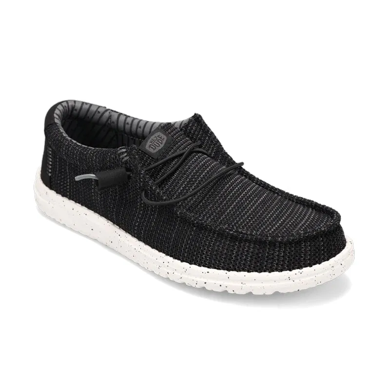Men's Wally Stretch Sox Black/White Cushioned Insole Ultra Flexible