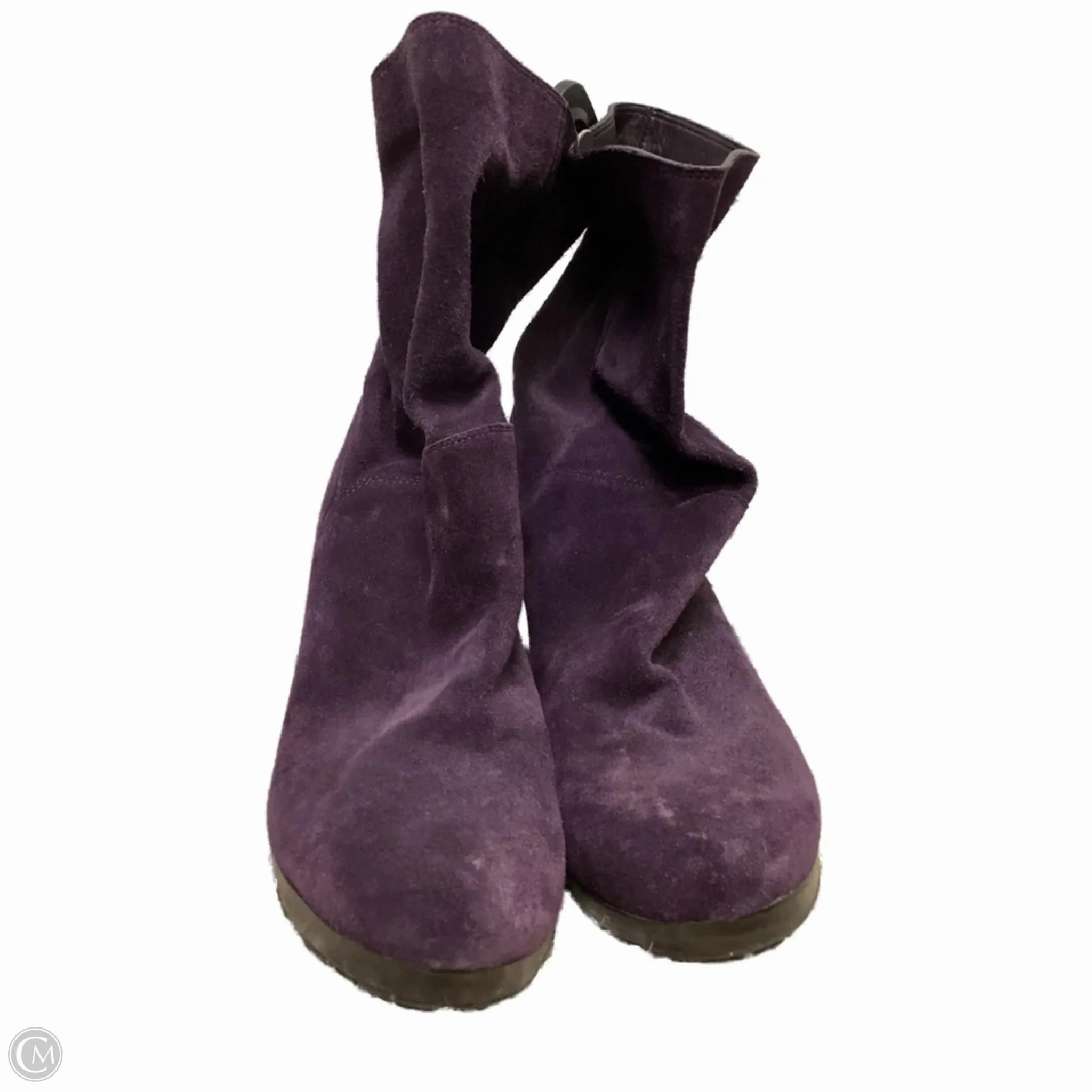 Boots Ankle Heels By Cole-haan In Purple, Size: 9 Subtle Finish