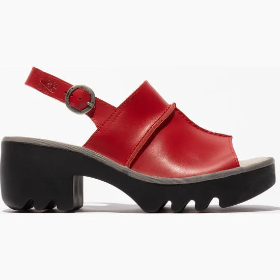 Fly London Women's TUPI495FLY Sling-Back Sandals Red
