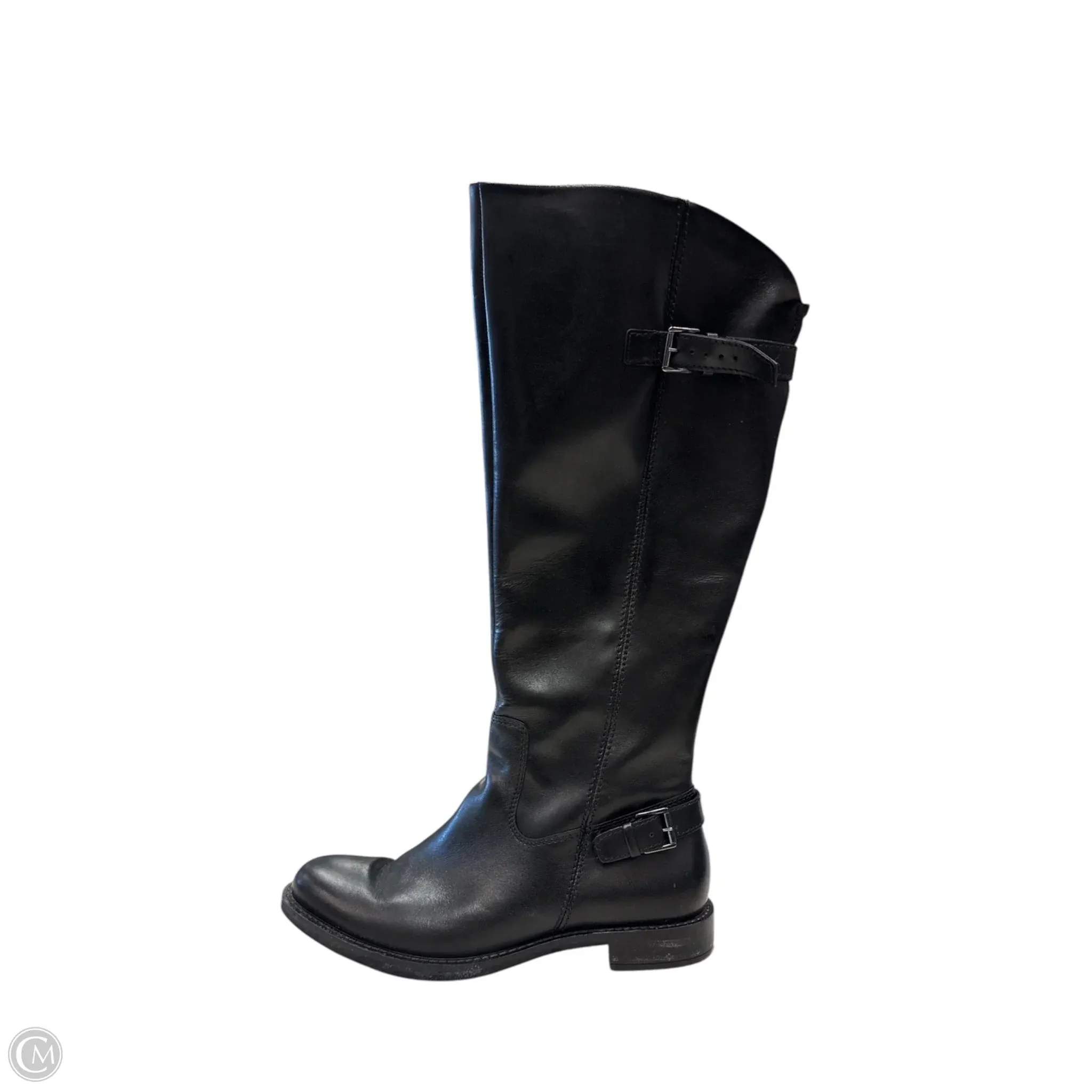 Boots Knee Heels By Ecco In Black, Size: 7.5 Comfort Meets Style Edgy Glam