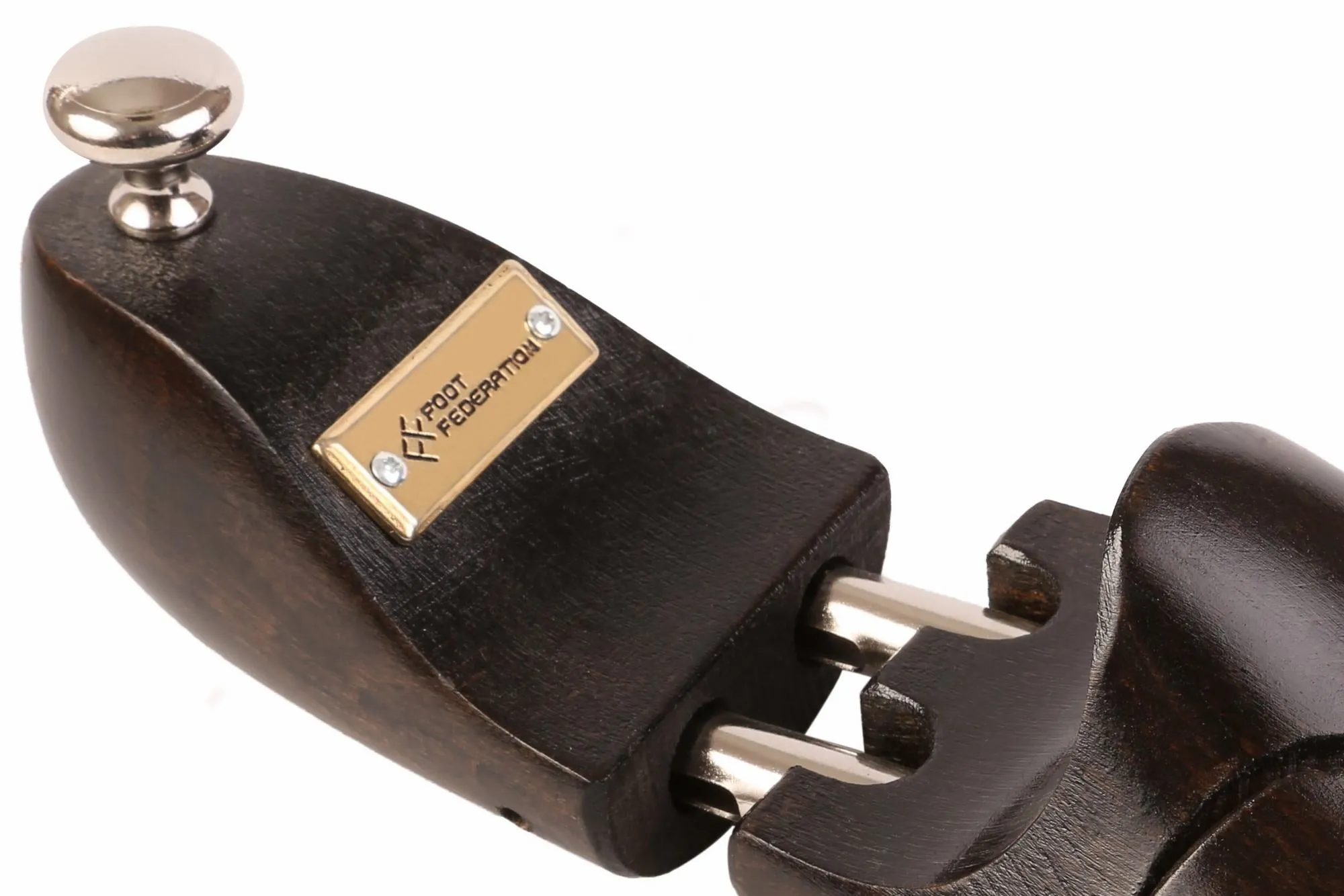 FOOT FEDERATION ADJUSTABLE MEN'S WOODEN SHOE TREE BEECHWOOD BLACK