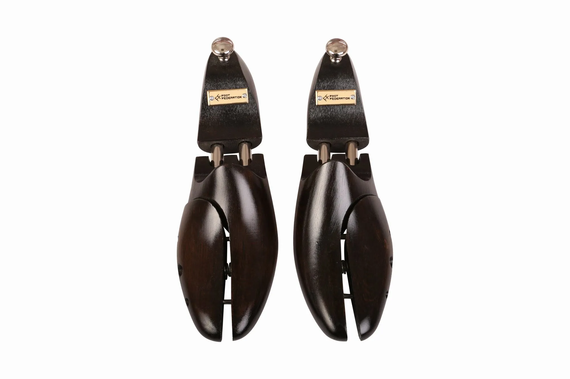 FOOT FEDERATION ADJUSTABLE MEN'S WOODEN SHOE TREE BEECHWOOD BLACK