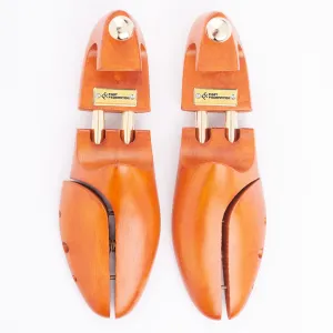 FOOT FEDERATION ORANGE COLOR MEN'S WOODEN SHOE TREE WITH TWIN TUBES