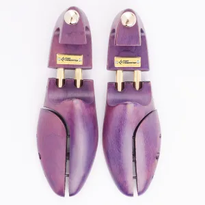 FOOT FEDERATION PURPLE COLOR MEN'S WOODEN SHOE TREE WITH TWIN TUBES