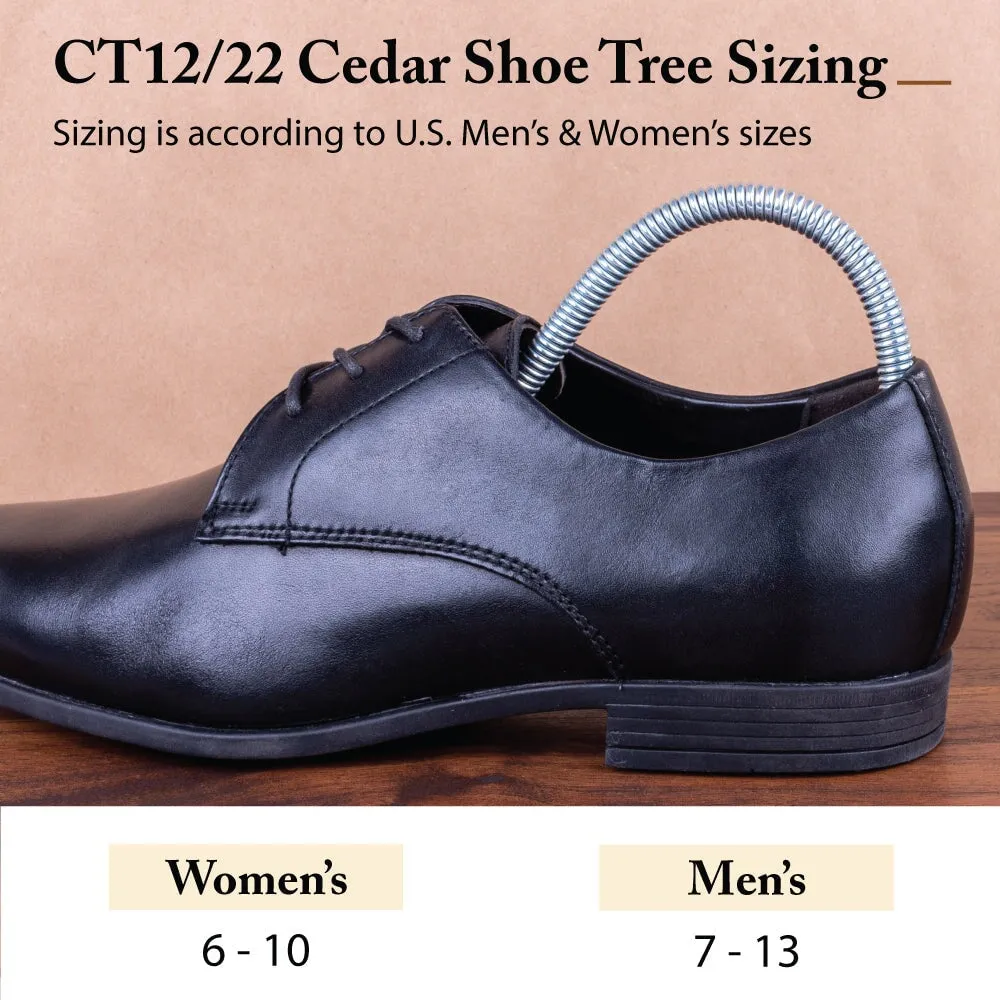 FootFitter Travel Cedar Shoe Tree, Portable Boot Trees, 3-Pack