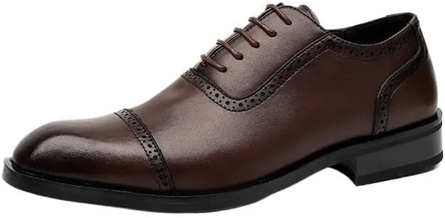 Formal Shoes Dress Oxford for Men Business & Casual Patent Leather Shoes Platform Lug Sole Walking Shoes for Men Formal Lace-Up Oxford Shoes
