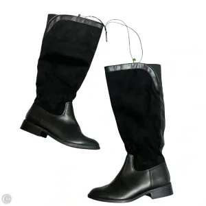 Boots Knee Heels By Liz Claiborne In Black, Size: 6 Stylish Design Trend Style