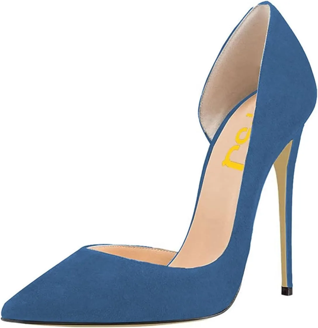 FSJ Women Formal Pointed Toe Dress Shoes D'Orsay High Heels Sexy Stiletto Formal Pumps Size 4-15 US